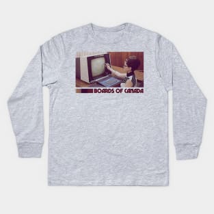 Boards Of Canada Retro Fanart Tribute Design Kids Long Sleeve T-Shirt